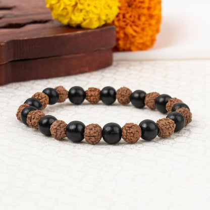 Astrotalk Divya Rudraksha Karungali Bracelet | Original 5 Mukhi Rudraksha and Karungali Beads| Shields From Evil Eye, Brings Peace & Focus | Bracelet for Man and Woman | Gift for Man & Woman