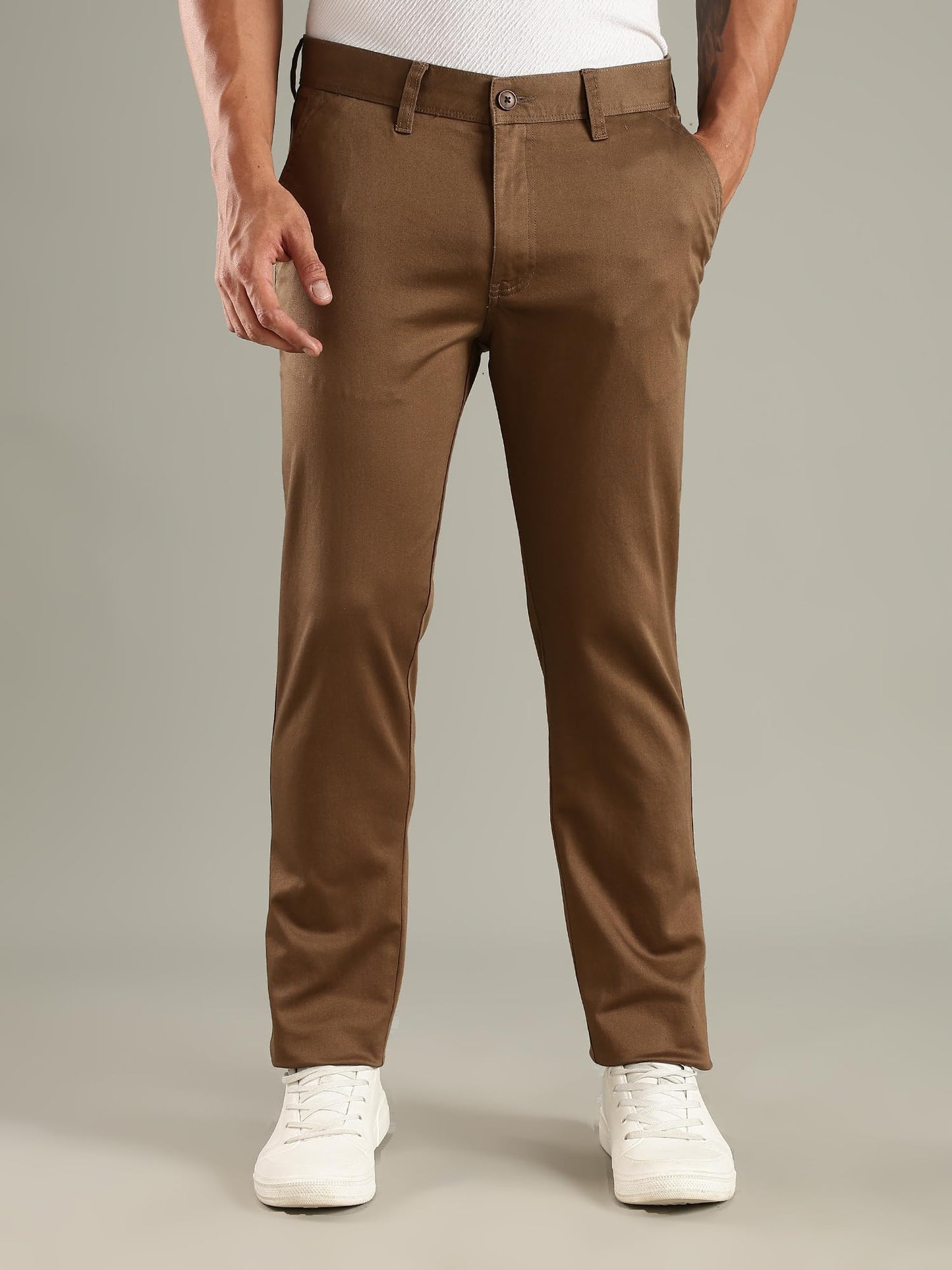 Thomas Scott Mens | Solid | Regular Fit | Premiun Cotton | 4 Pocket | Formal wear Trouser | Casual Chino | Pants for Men (Avail