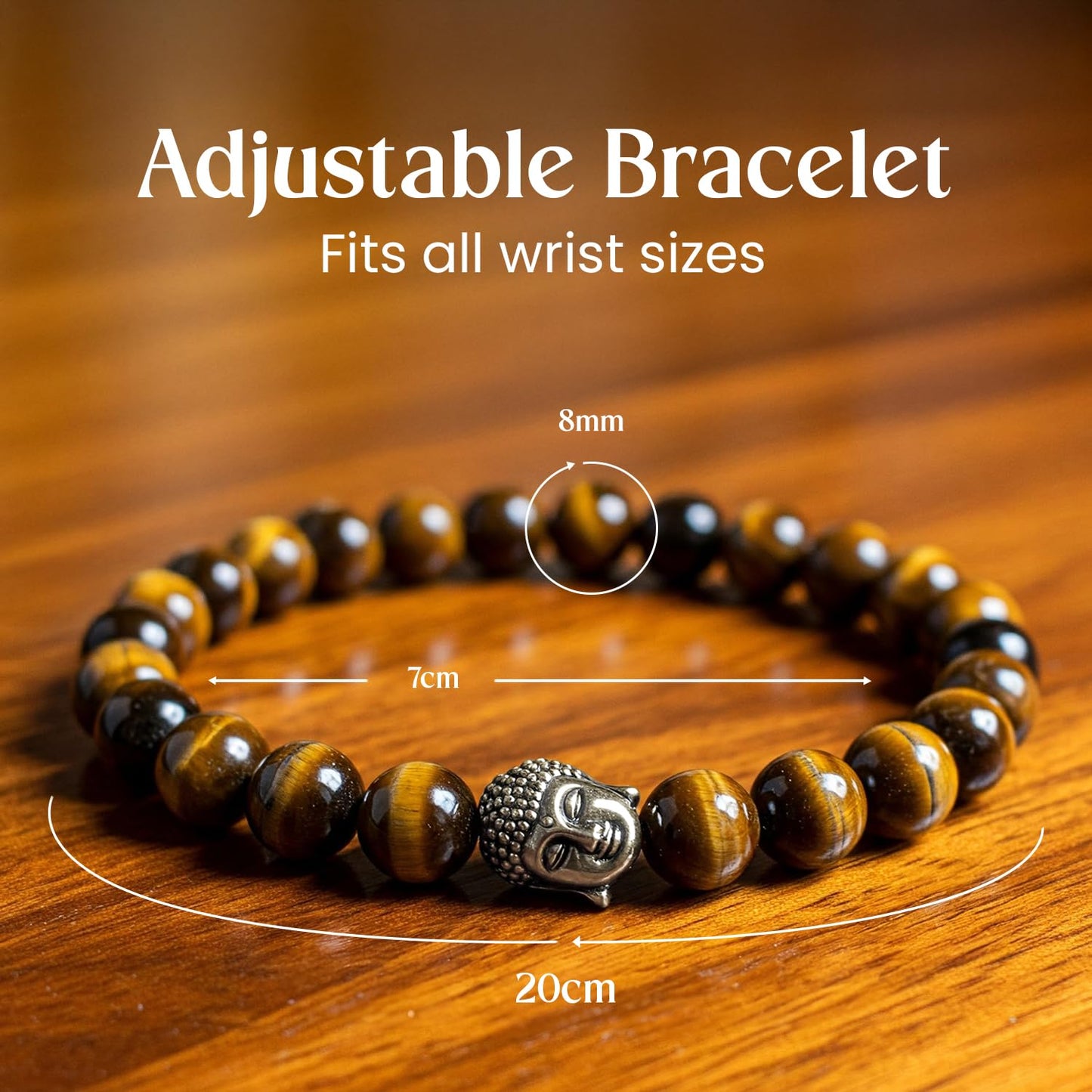 Astrotalk Tiger Eye Bracelet | Healing Crystal for Confidence & Protection | Natural Tiger Eye Stone | Crystal Bracelet for Women & Men | Certificate of Authenticity