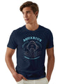 Peppyzone Mens Regular Fit T-Shirt (PZ-ZodiacAquarius6001_Navy Blue