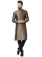 Jompers Mens Jacquard Silk Kurta And Pyjama Set