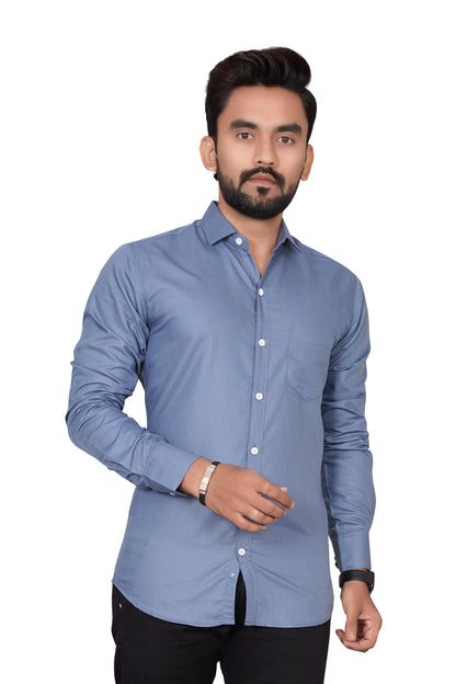 Besix Full Sleeve Grey Formal Shirt For Men Cotton Regular Fit Casual - Pure Premium Branded Shirts For Men Formal Stylish Slim