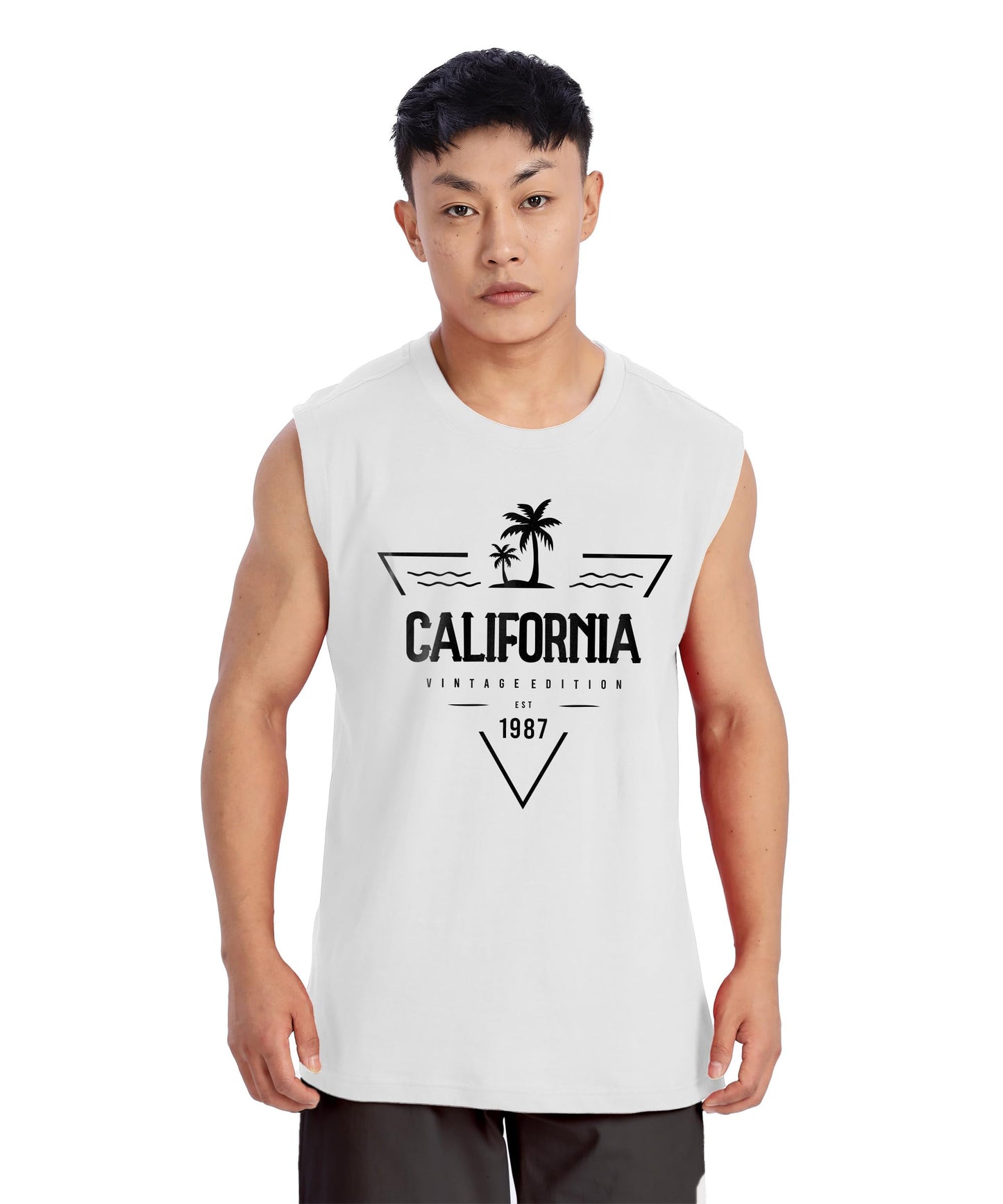 SHODOX Mens 100% Cotton Tank Tops Round Neck Sleeveless Sports Loose fit Vest (Pack of 1)