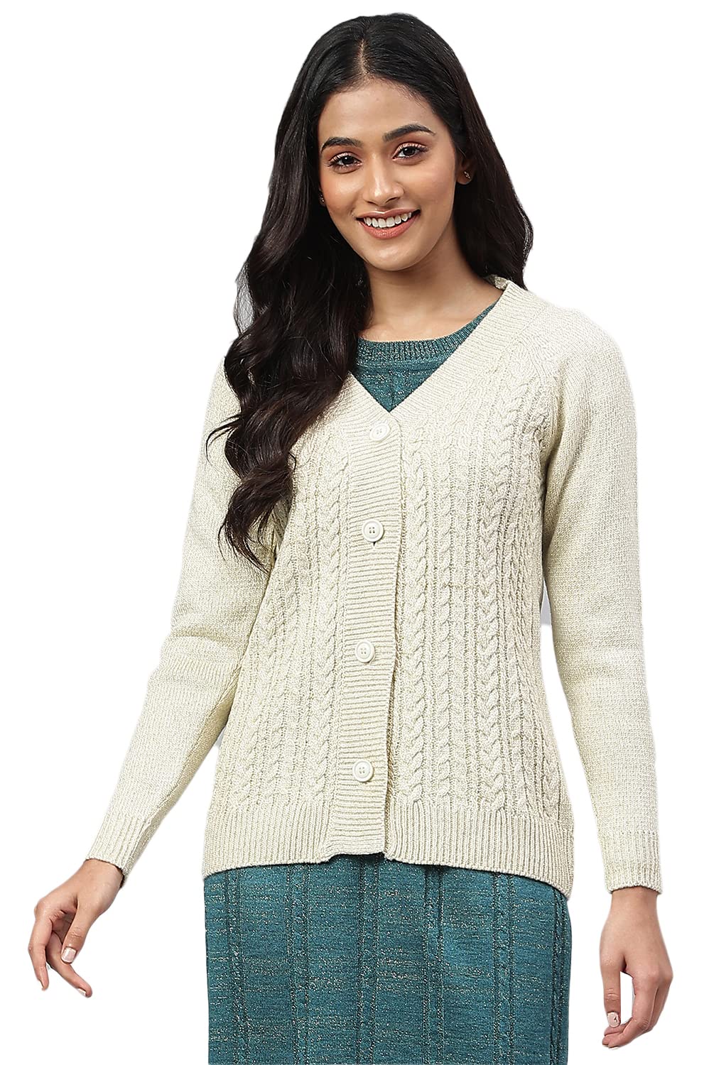 White Yarn-dyed Short Coat