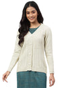White Yarn-dyed Short Coat