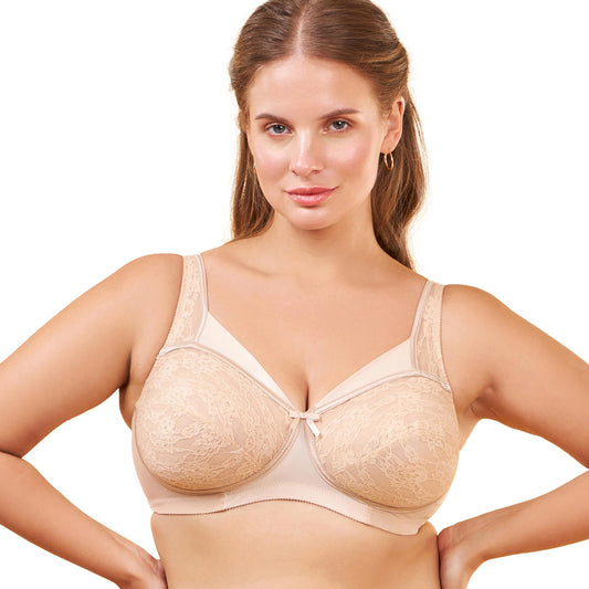 Enamor Womens Cotton Non-Padded Wire Free Everyday Bra Blue