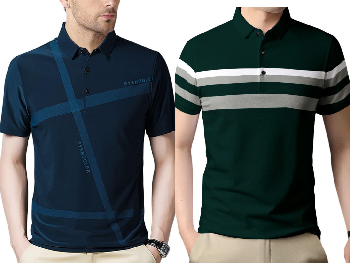 Nobel Monk MenS (Combo Pack Of 2) -Regular Fit Polo T Shirt |Half Sleeves |Collar Tshirts |Casual Tshirt