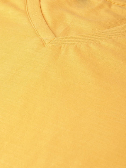 ADRO Men's V Neck Combo Plain Cotton T-Shirts_VCM2-PLN-WH-MU