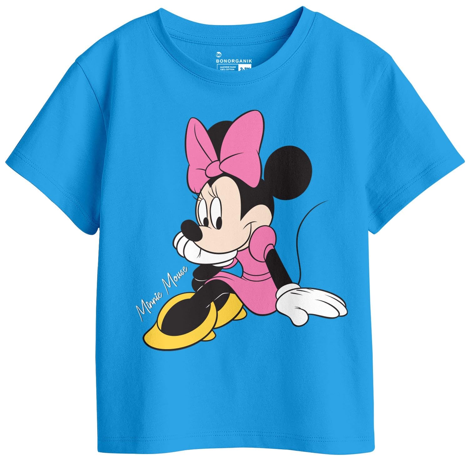 Bon Organik Girls Regular Fit T-Shirt (BON11409_Turquoise Blue