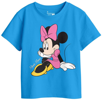 Bon Organik Girls Regular Fit T-Shirt (BON11409_Turquoise Blue