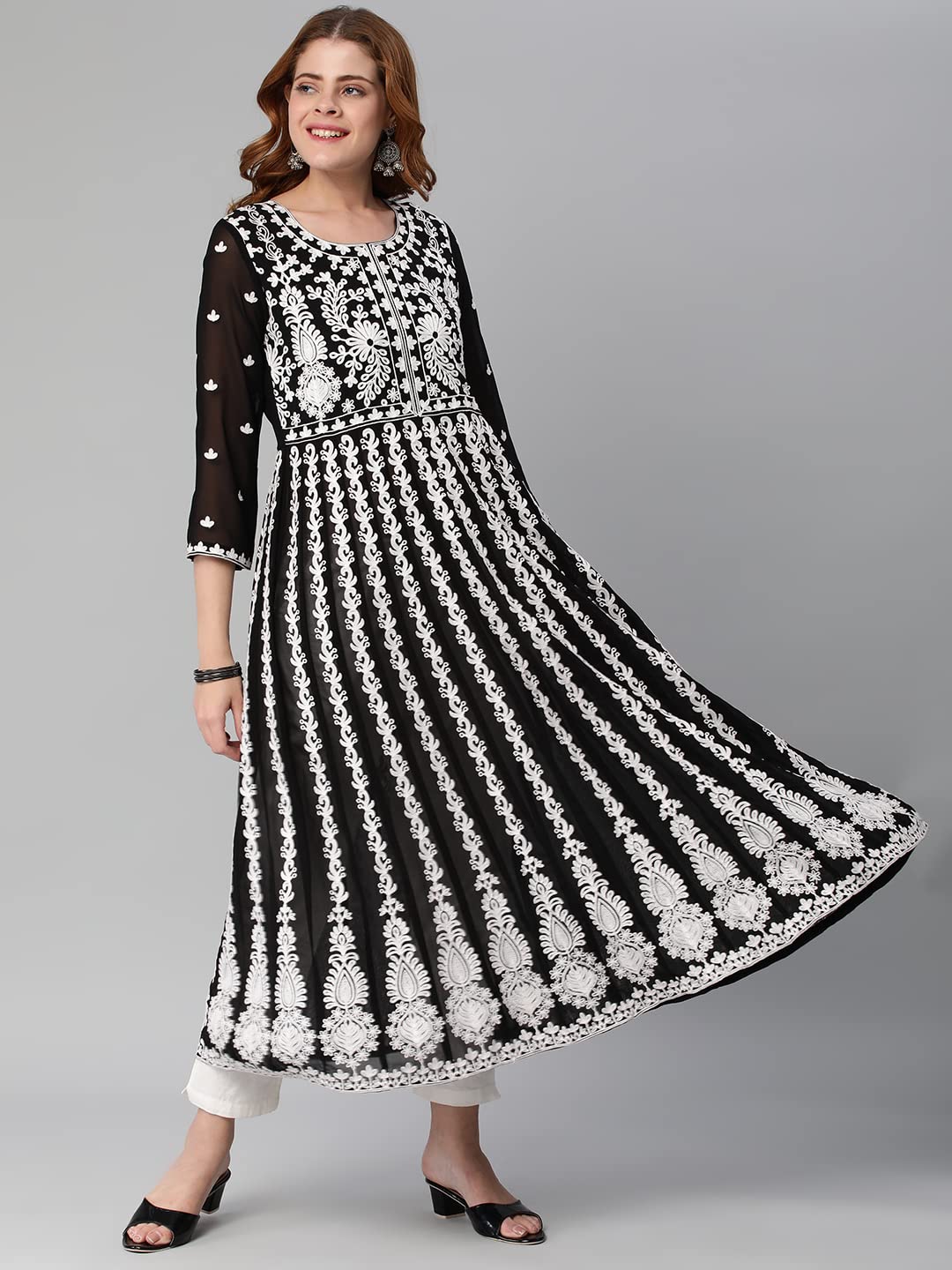 ANNI DESIGNER Women's Cotton Blend Kurti With Pant And Dupatta Combo Pack Of 2