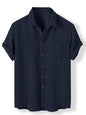 Nobel Monk MenS Solid Casual Shirt |Half Sleeve | Regular Fit |Stylish Shirt For Men Navy Blue