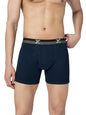 XYXX Mens Nova Cotton Boxer Brief for Men|Regular Fit with intellifresh No-Marks Waistband | Solid Underwear for Men Midnight B