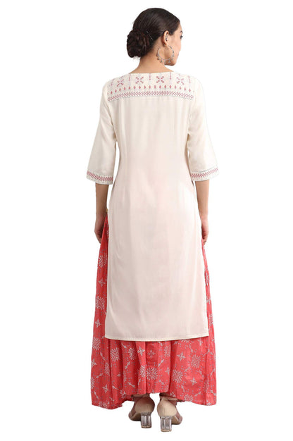 Aurelia Women's Rayon Printed Regular Kurta