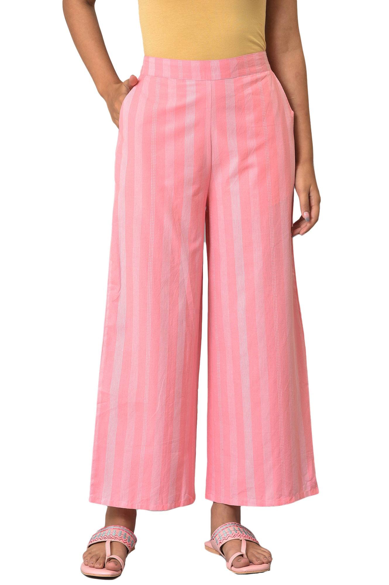 Aurelia Pure Cotton Strechable Palazzo Pants For Women | Ankle Length Palazzo Pants For Women | Pure Cotton Palazzo Pants For Wo