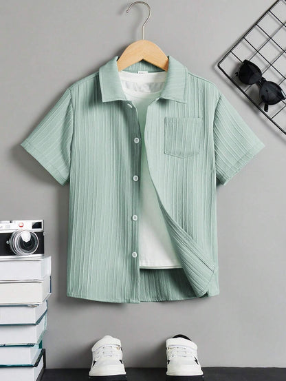 TAGAS Boys Regular Fit Shirt (BS-2033(Combo)_Mint-RAMA