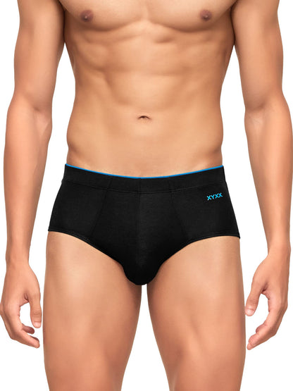XYXX Mens Underwear Uno IntelliSoft Antimicrobial Micro Modal Brief Pack of 5 (Dress Blue ; Dress Blue ; Dress Blue ; Black ; B