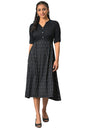 Aurelia Black Striped Shirt Dress For Women