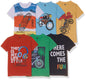 T2F Boys Cotton Printed Regular Fit T-Shirt (Pack of 6)