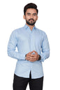Besix Full Sleeve Blue Formal Shirt For Men Cotton Regular Fit Casual - Pure Premium Branded Shirts For Men Formal Stylish Slim
