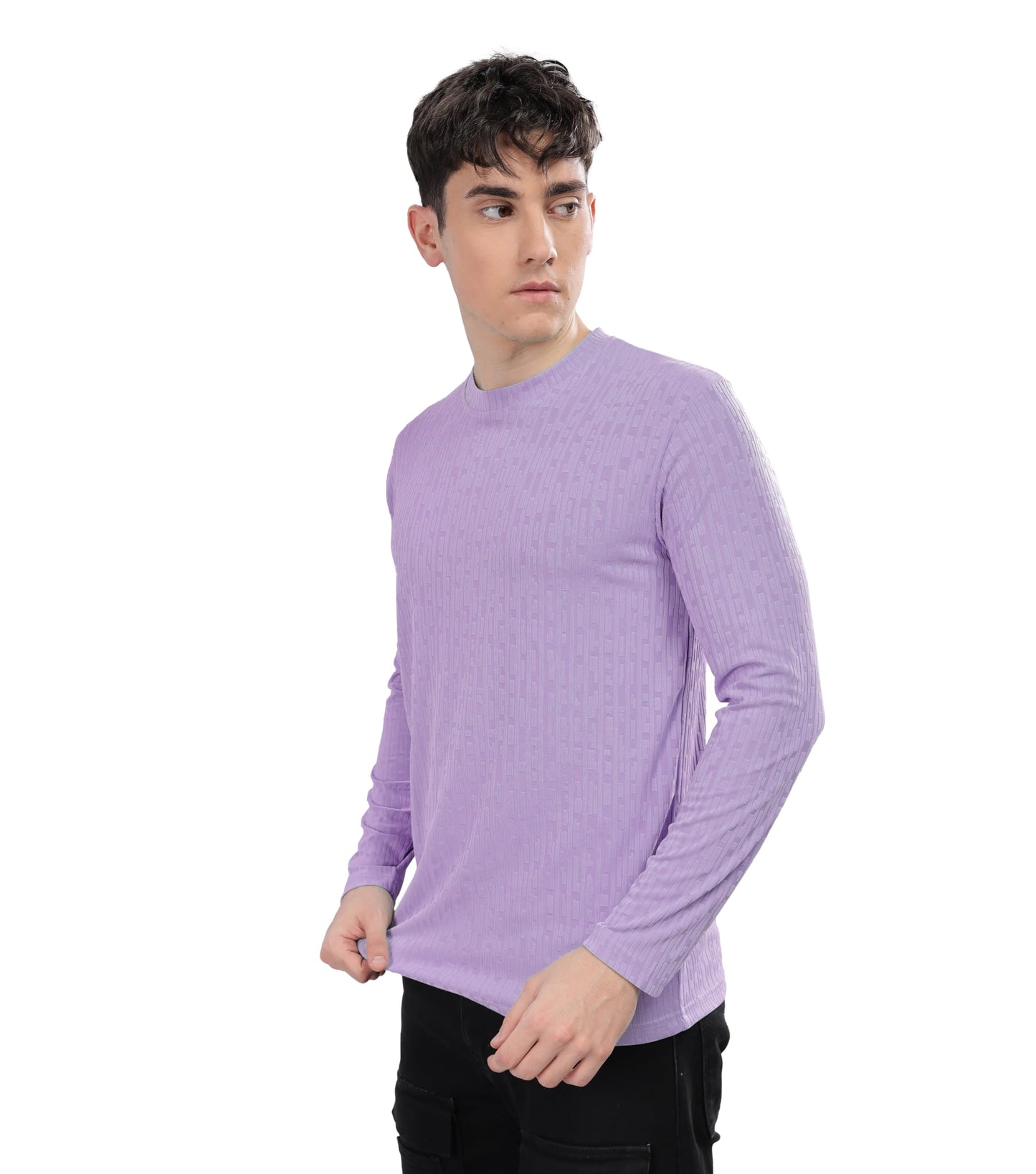SHODOX Mens Solid Polycotton Round Neck Full Sleeve Regular fit Tshirt (Pack of 1)