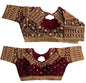 Pujia Mills WomenS Silk Half Sleeve Readymade Embroidery Multi Coding Gold Thread Indian Ethnic Designer Stitched Saree Blouse