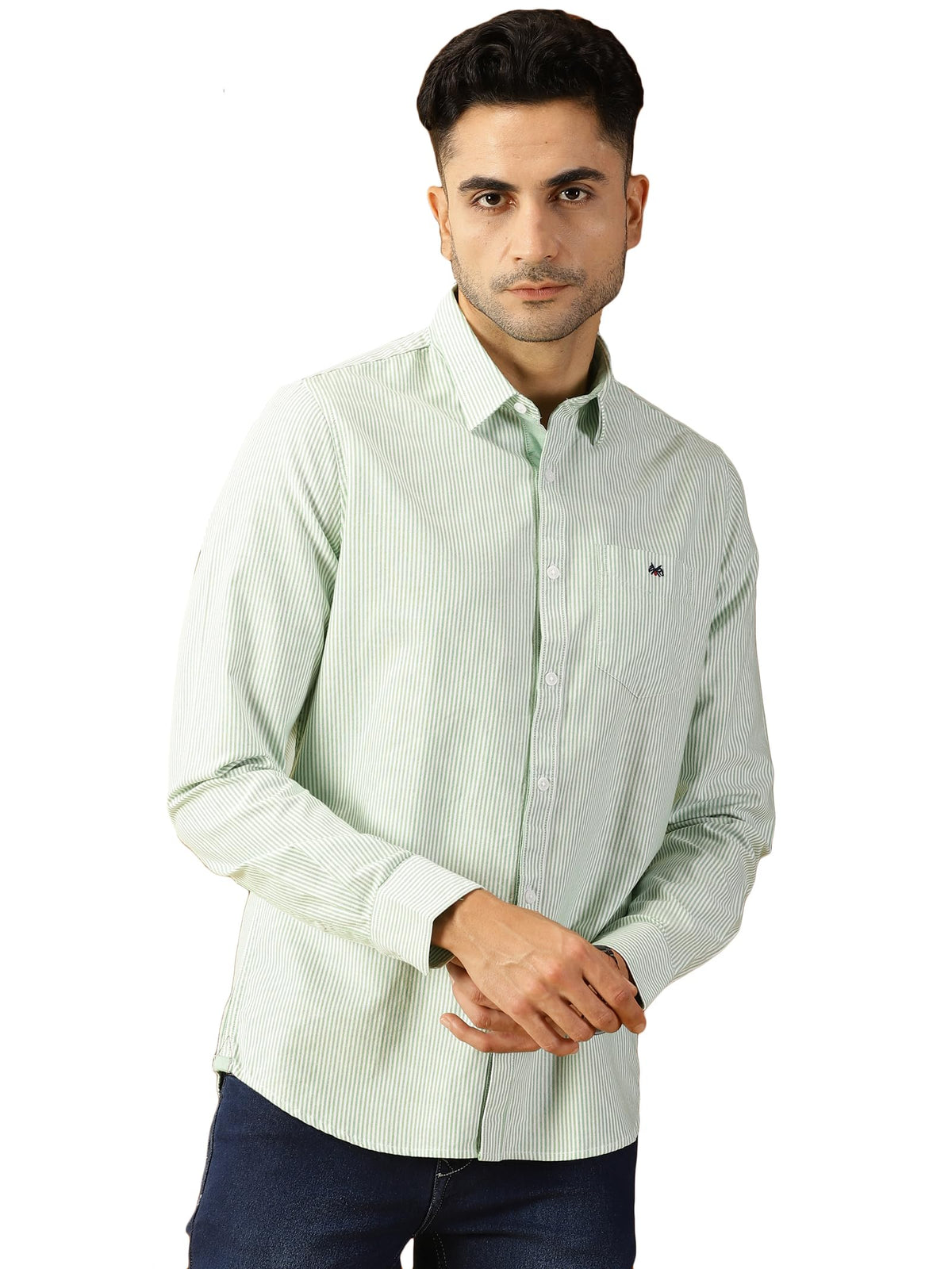 Thomas Scott Mens Slim Fit Casual Shirt Green