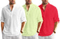 Zartha Combo Of Men Solid Cotton Blend Straight Kurta Shirt Pack Of 3