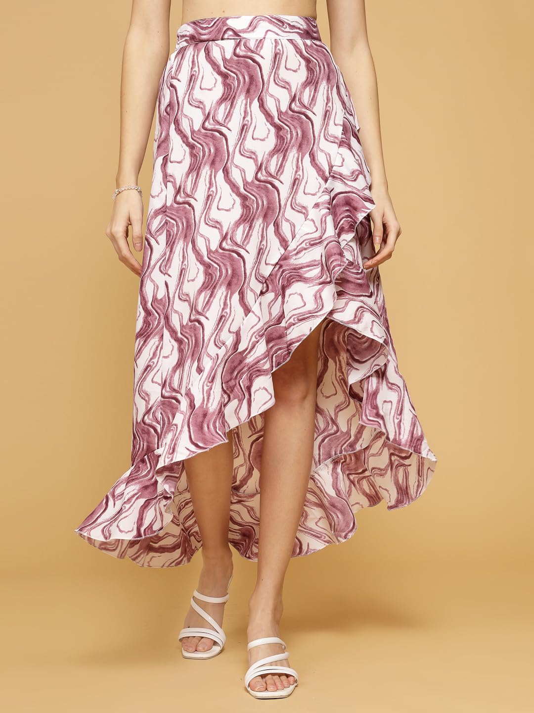 OOMPH! Long Skirts for Women Pink - msk075