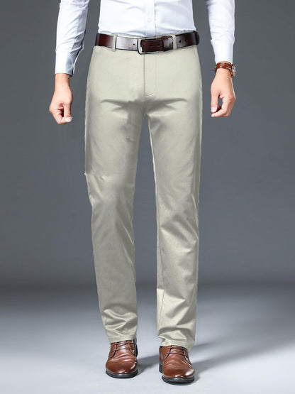 AVANOVA Regular Classic Design for Business and Formal Occasions (Mens Stretch Dress Pants 126_Beige