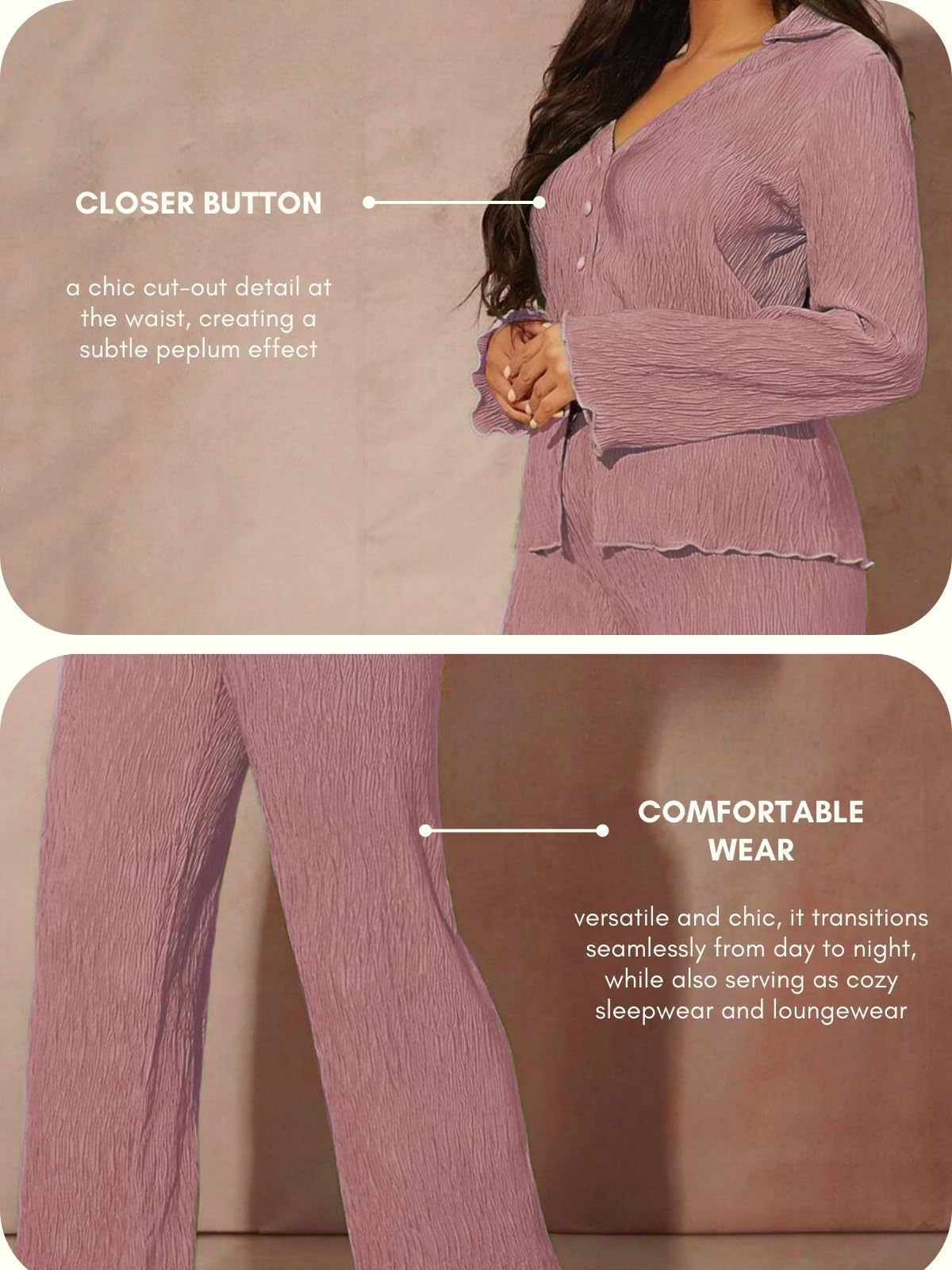 GRECIILOOKS Co Ord Set for Women | Co Ord Set for Women Stylish | Textured Co Ord Set for Women | Travel Co Ord Set for Women |