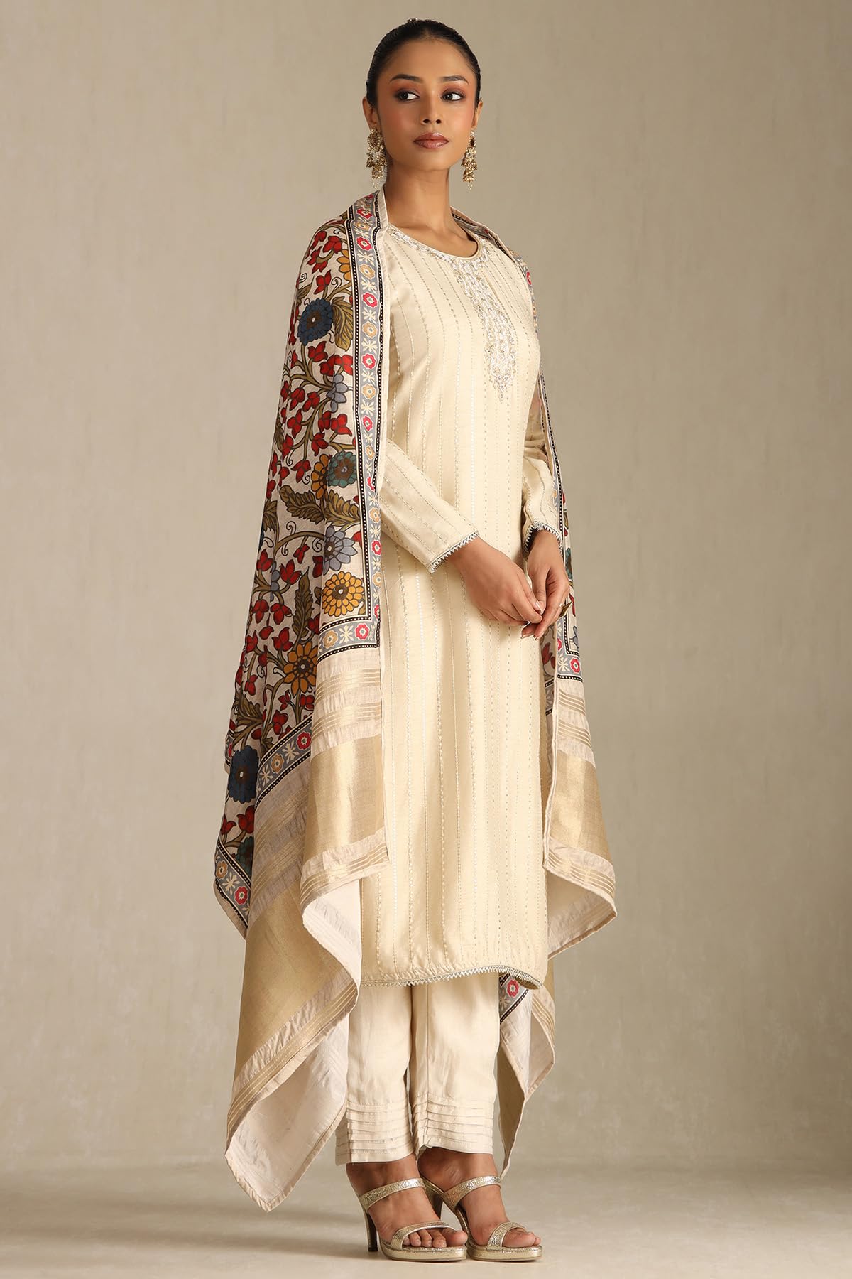 Soch Womens Viscose Blend Salwar Suit Set (EWS5CD21938_Beige