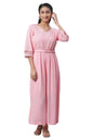 Aurelia Women Pink Lace Detailed Jumpsuit In Rayon Crepe_23Fed10561_Xl