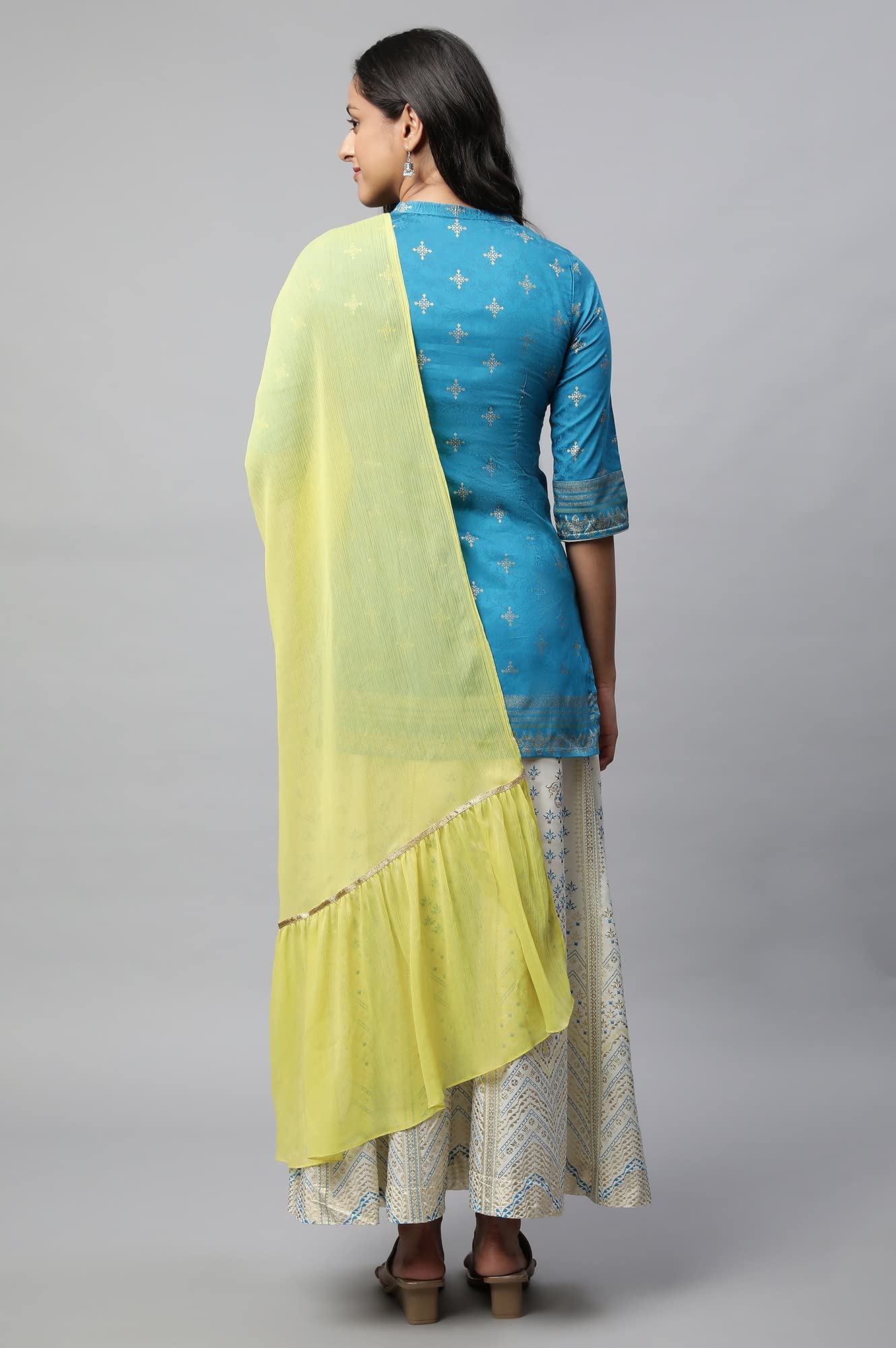 Blue Light Festive Ethnic Kurta Set