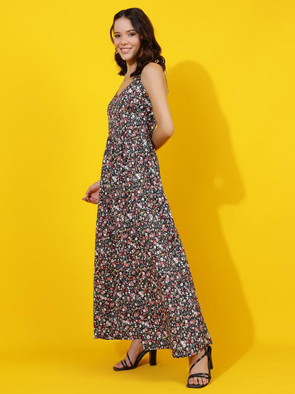 Kotty WomenS Printed Fit And Flare Dress(Multicolored,M)