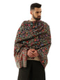 Pashmoda Men 100% Pure Wool Fabric Kalamkari Embroidered Shawl, Stole And Wrap, Sustainable And Natural Fabric, Heritage Kashmir