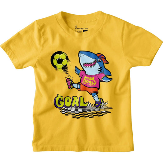 Bon Organik Boys Regular Fit T-Shirt (BON12187_Yellow