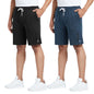 XYXX Athleisure Mens Cotton Melange Shorts | Ultra-Smooth Casual Everyday Wear | Tailored Relaxed Fit Solid Hype Shorts with Zi