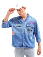 The Indian Garage Co Mens Regular Fit Shirt (0723-CBDNMSRT-01_Dark Blue