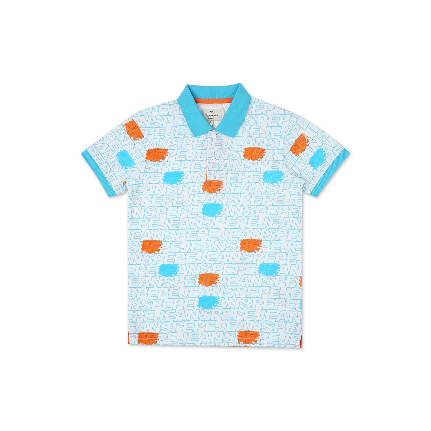 Pepe Jeans Prongs Allover Printed Polo French Blue