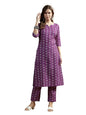 Stylum Womens Printed Cotton Blend Straight Kurta Pant Set