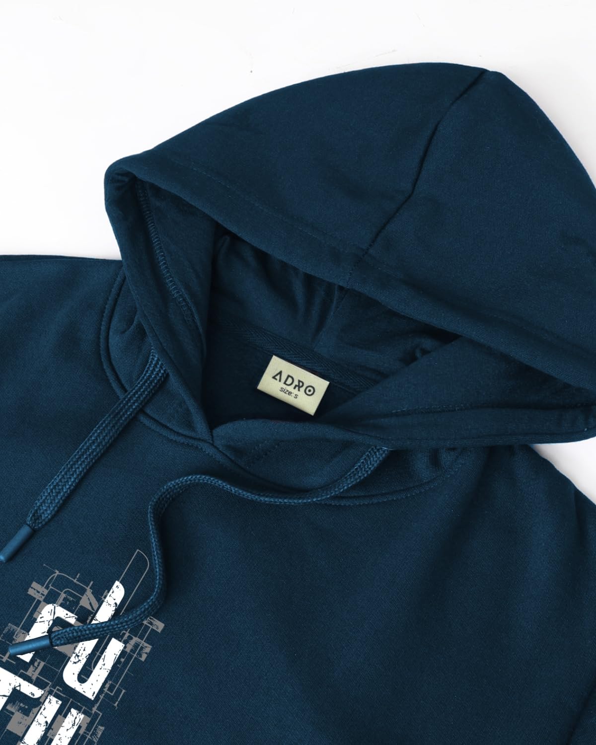 ADRO Men's Cotton Blend Neck Hooded Sweatshirt (H24-FTR-SB)