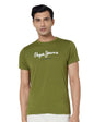 Men'S Green Logo Print T-Shirt