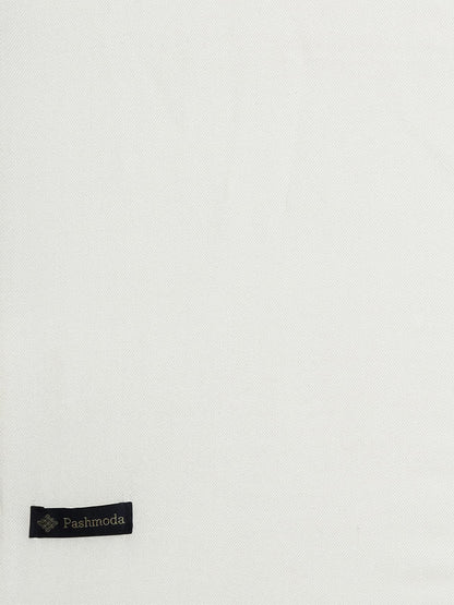 Pashmoda Men Naseem Solid Woollen Shawl (Size 132X278 Cm, Beige)