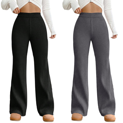 Tee Projekt Regular Fit Trousers for Women| Korean Trousers for Women Black-Grey
