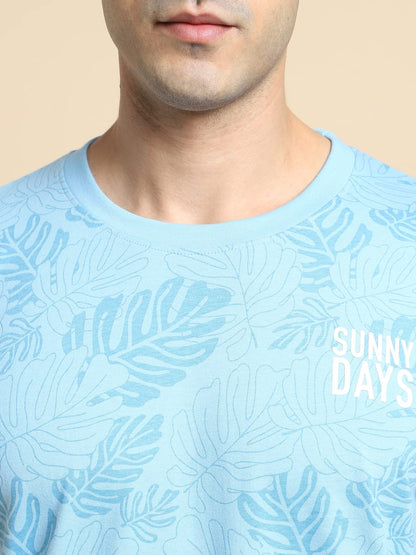 Dennis Lingo MenS Slim Fit Blue T-Shirt