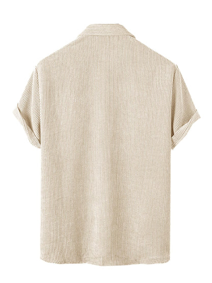Nobel Monk MenS Solid Casual Shirt |Half Sleeve | Regular Fit |Stylish Shirt For Men Beige