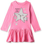 T2F Girls Cotton A-Line Knee-Length Casual Dress (GLS-DRZ-05_Light Pink