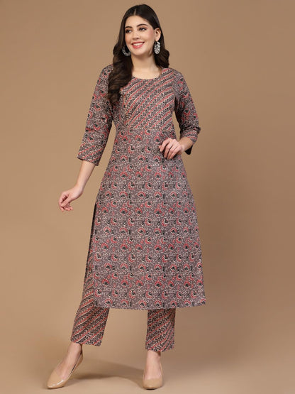 LookMark Women Cotton Blend Kurta Set