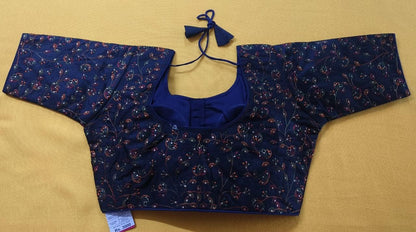 Vihu Fashion WomenS Sequence Multi Embroidered U Neck Half Sleeve Readymade Saree Blouse Indian Ethnic Designer Stitched Women